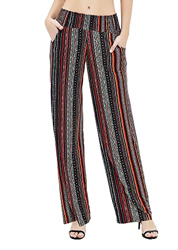 Urban CoCo Damen Boho Palazzo Pants Wide Leg Lounge Pants, #20, Groß von Urban CoCo