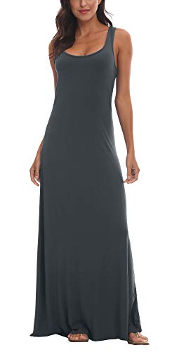 Urban CoCo Damen Floral Print Sleeveless Tank Top Maxikleid - Grau - X-Groß Urban CoCo Damen Floral Print Sleeveless Tank Top Maxikleid - Grau - X-Groß von Urban CoCo