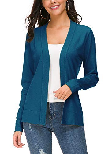 Urban CoCo Damen Langarm Open Front Knit Cardigan Sweater, indigoblau, Klein von Urban CoCo