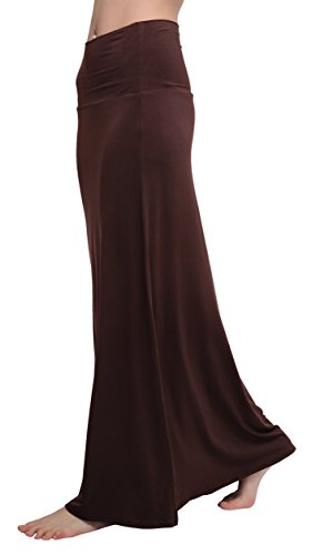 Urban CoCo Damen Stilvolle Spandex bequeme Falten- ber Flare langer Maxi Rock Klein Rum Rosinen von Urban CoCo