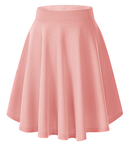 Urban CoCo Damen grund versatile stretchy ausgestellte beiläufige mini skater-rock groß rosa-lange von Urban CoCo