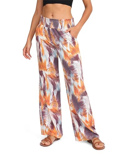 Urban CoCo Palazzo-Hose im Boho-Stil für Damen, weites Bein, Strandhose, hoher Taillenbund, Loungehose mit Taschen, #33, M Urban CoCo Palazzo-Hose im Boho-Stil für Damen, weites Bein, Strandhose, hoher Taillenbund, Loungehose mit Taschen, #33, M von Urban CoCo