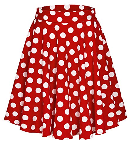 Urban CoCo Damen Basic Solid vielseitige dehnbaren informell Mini Skater Rock (Long-3, XL) von Urban CoCo