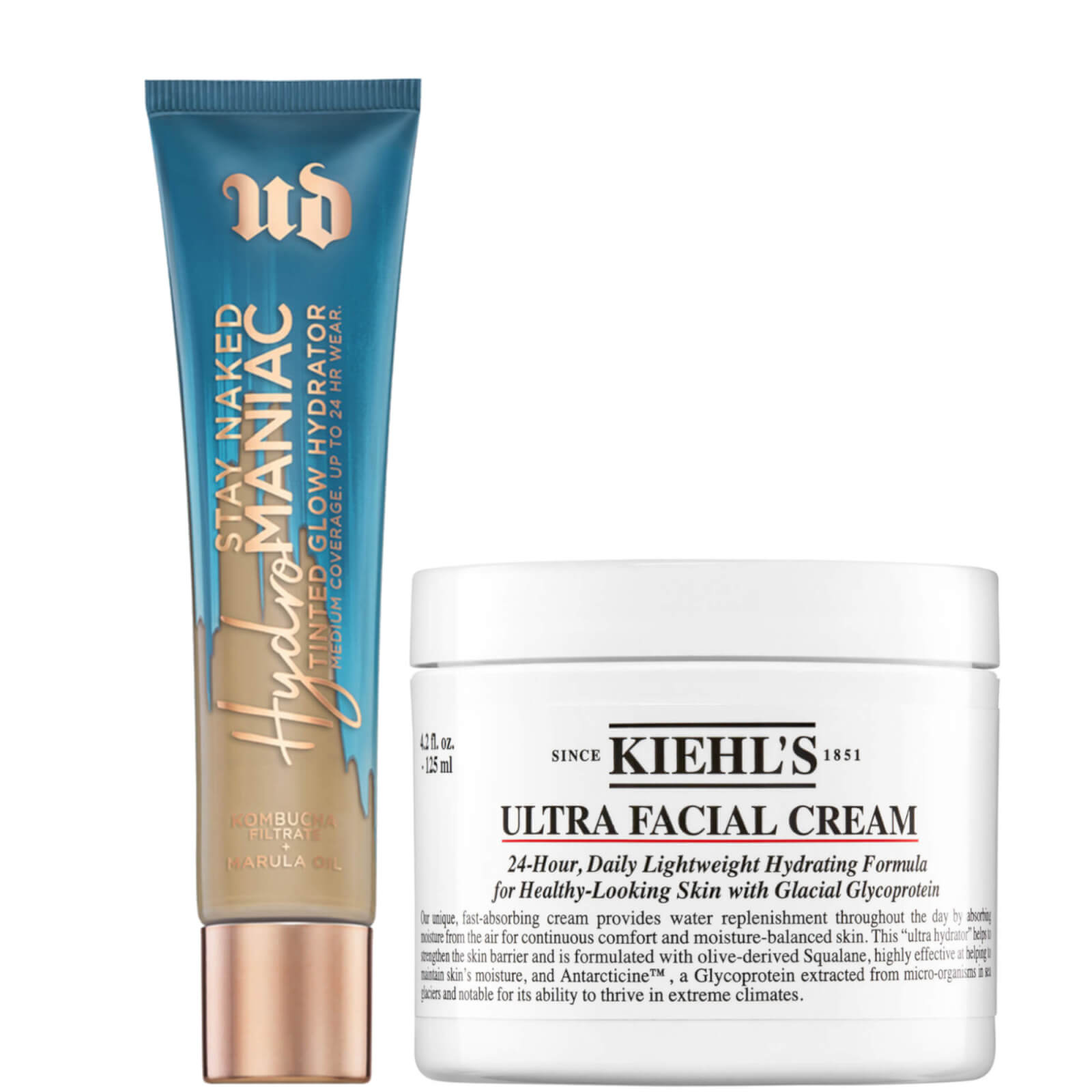 Urban Decay Hydromaniac Tinted Glow x Kiehl's Ultra Facial Cream 125 ml Bundle (verschiedene Farbtöne) - 50 von Urban Decay