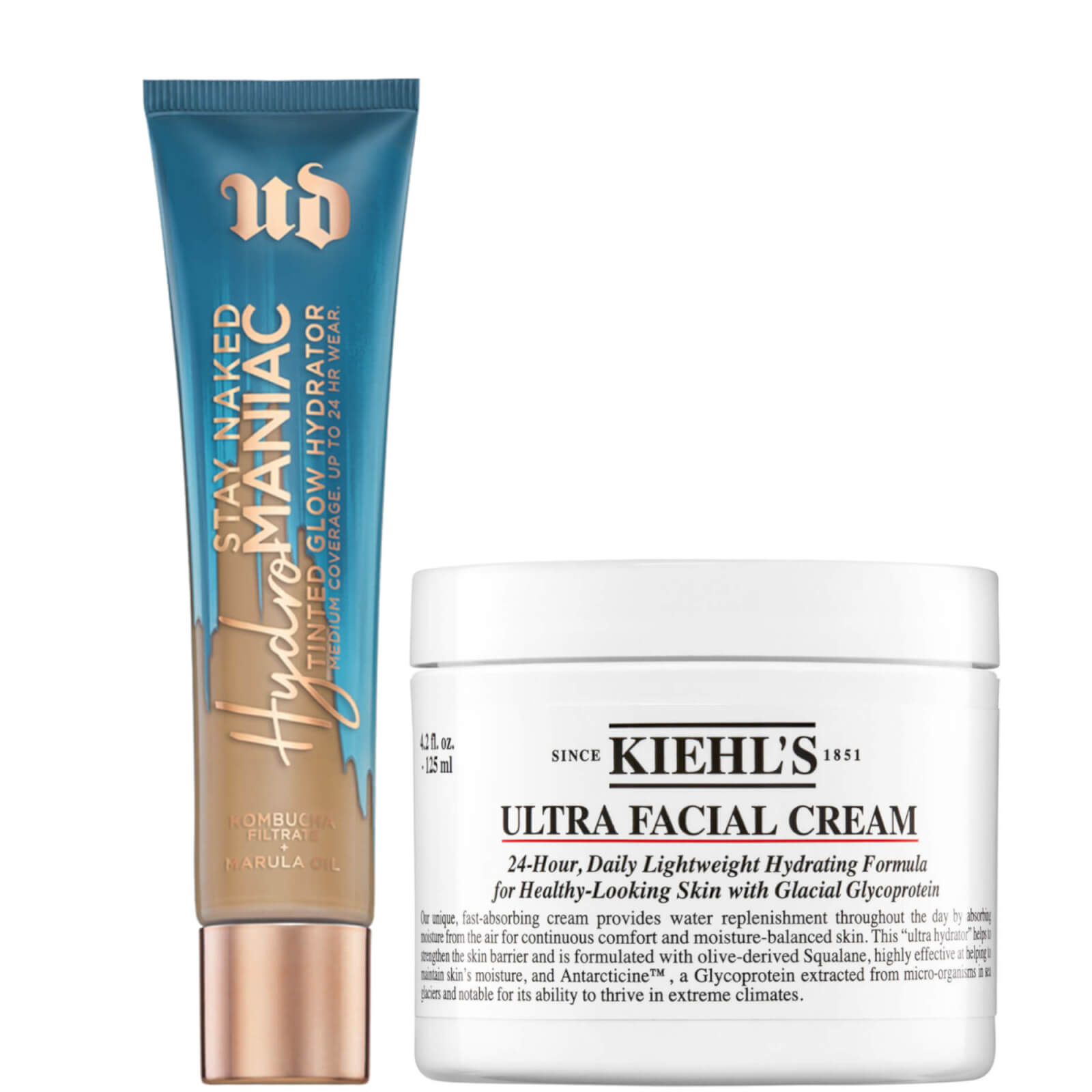 Urban Decay Hydromaniac Tinted Glow x Kiehl's Ultra Facial Cream 125 ml Bundle (verschiedene Farbtöne) - 51 von Urban Decay