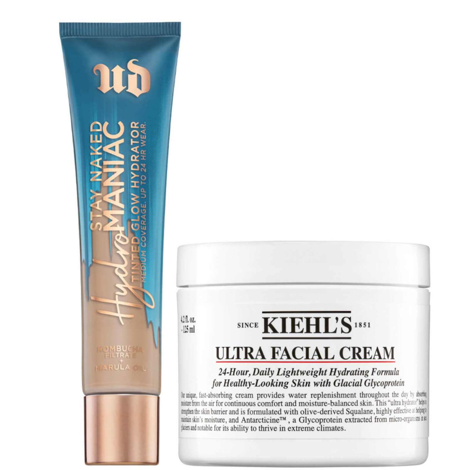 Urban Decay Hydromaniac Tinted Glow x Kiehl's Ultra Facial Cream 125 ml Bundle (verschiedene Farbtöne) - 40 von Urban Decay