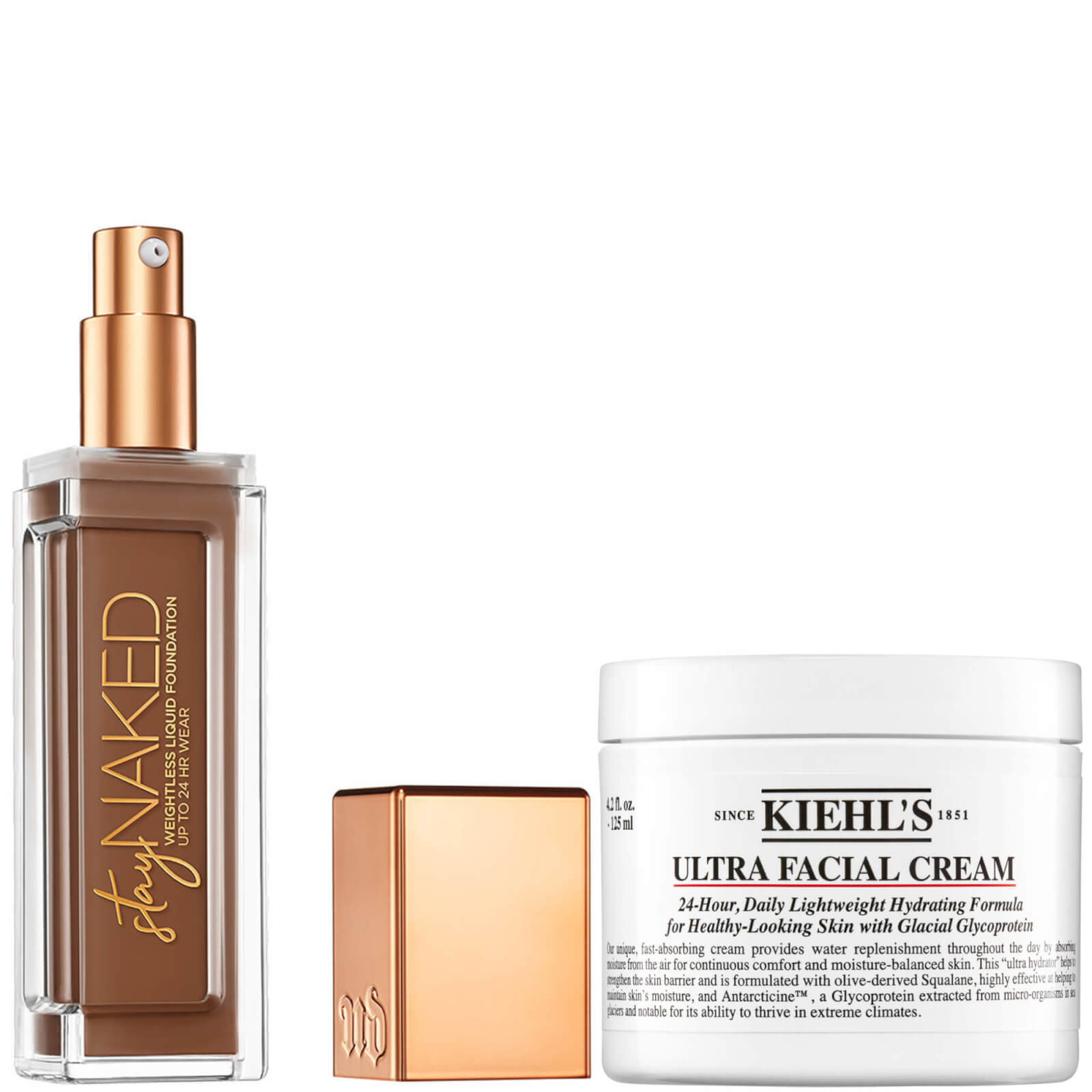 Urban Decay Stay Naked Foundation x Kiehl's Ultra Facial Cream 125 ml Bundle - 70WR von Urban Decay