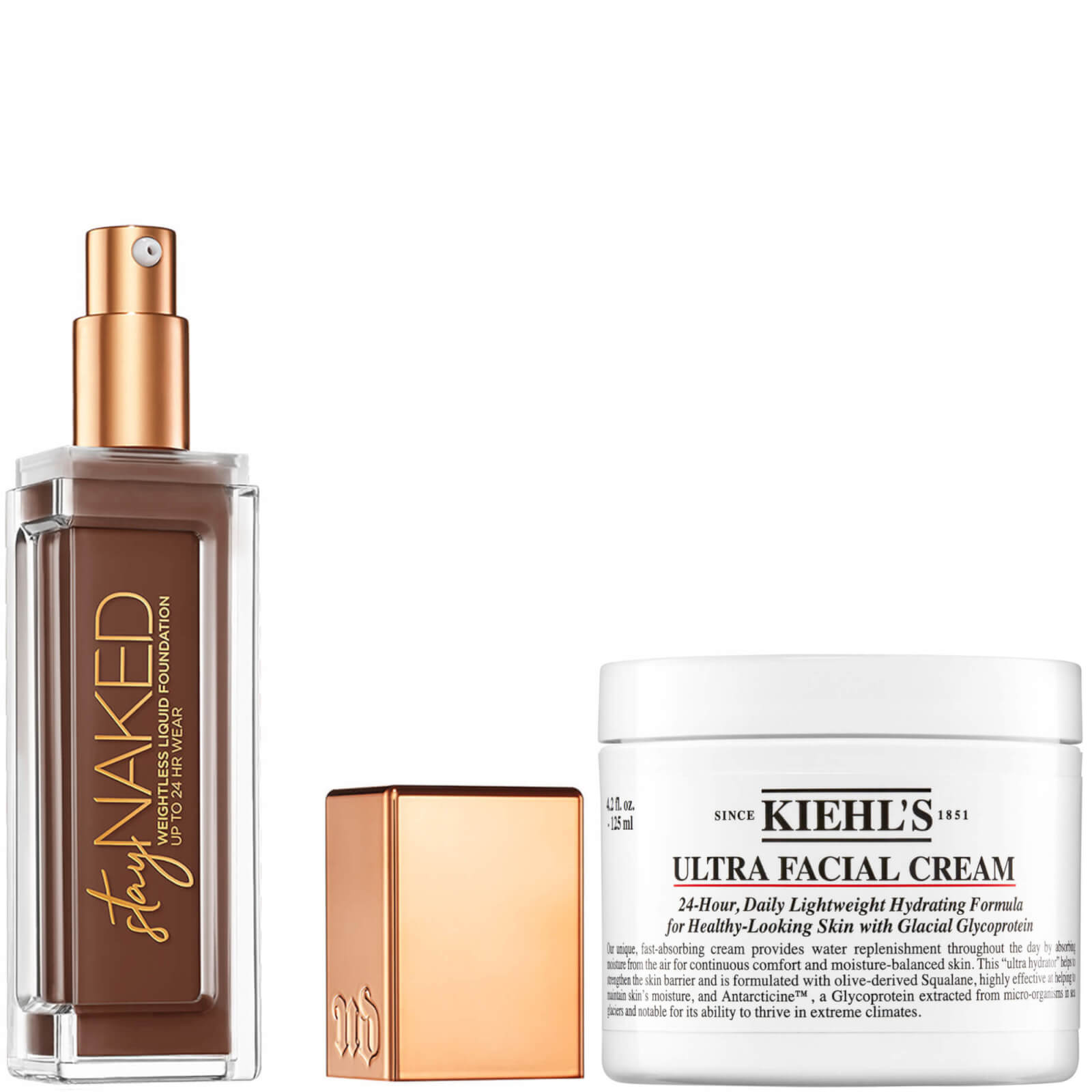 Urban Decay Stay Naked Foundation x Kiehl's Ultra Facial Cream 125 ml Bundle - 80WR von Urban Decay