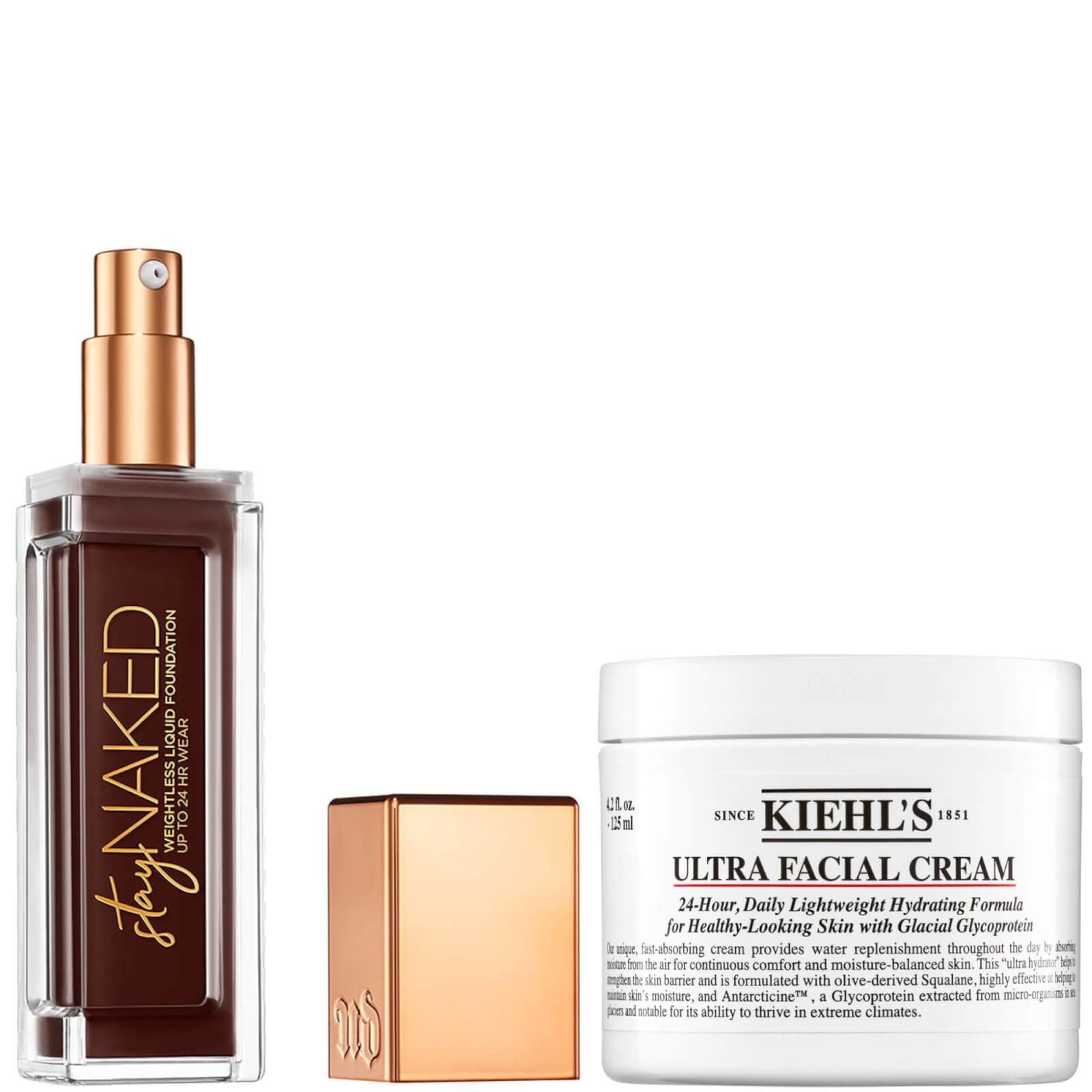 Urban Decay Stay Naked Foundation x Kiehl's Ultra Facial Cream 50 ml Bundle (verschiedene Farbtöne) - 91WR von Urban Decay