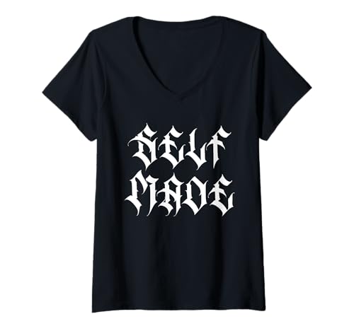 Damen Selbstgemachtes Gothic T-Shirt mit V-Ausschnitt von Urban Empyre