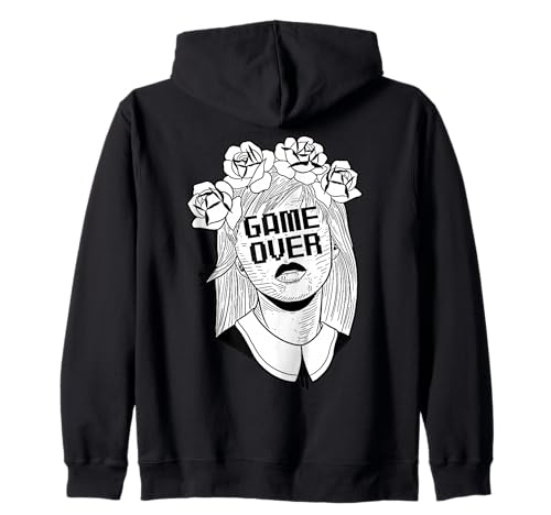 Game Over Goth Gamer Girl Roses Kapuzenjacke von Urban Empyre