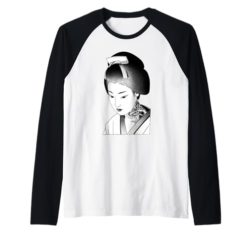 Geisha Japanisches Mädchen Raglan von Urban Empyre