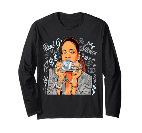 Girl Boss Queen Babe Move in Silence Geldstapel Langarmshirt von Urban Empyre