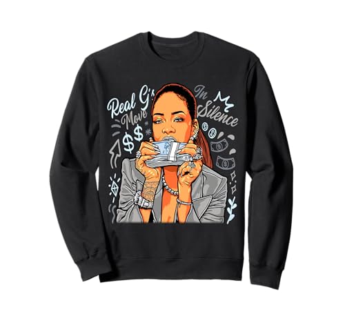Girl Boss Queen Babe Move in Silence Geldstapel Sweatshirt von Urban Empyre