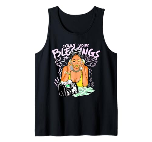 Girl Boss Zählen Sie Ihre Segnungen Geldstapel Tank Top von Urban Empyre