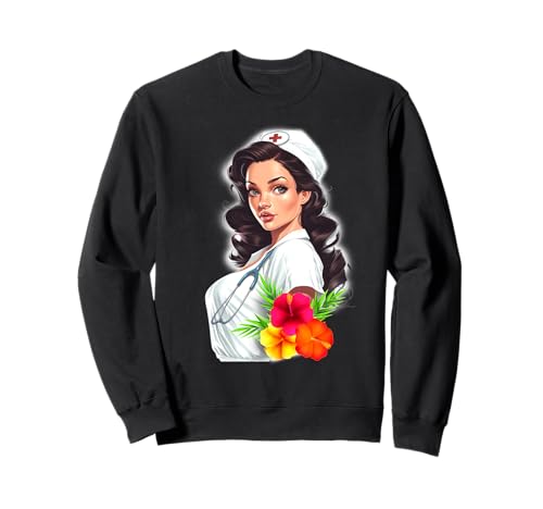 Krankenschwester Pin-Up Girl Sweatshirt von Urban Empyre