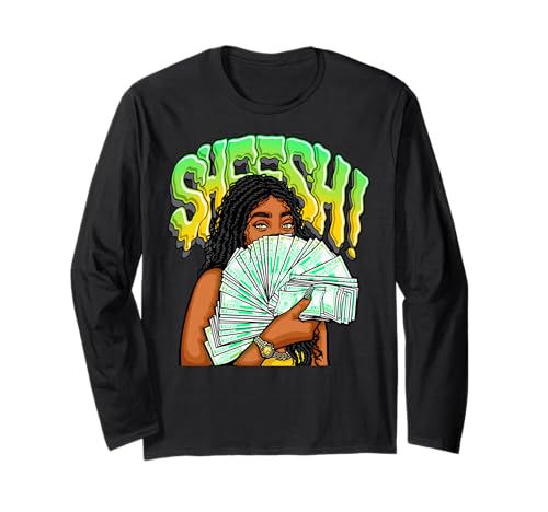 Streetwear aus Sheesh von Girl Boss Babe Money Stack Langarmshirt von Urban Empyre