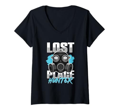 Damen Lost Place Hunter Shirt Exploration Abandoned Orte Urbex T-Shirt mit V-Ausschnitt Damen Lost Place Hunter Shirt Exploration Abandoned Orte Urbex T-Shirt mit V-Ausschnitt von Urban Exploration Abenteuer Verlassene Orte