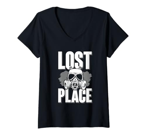 Damen Lost Place Urbexer Shirt Exploration Abandoned Orte Urbex T-Shirt mit V-Ausschnitt Damen Lost Place Urbexer Shirt Exploration Abandoned Orte Urbex T-Shirt mit V-Ausschnitt von Urban Exploration Abenteuer Verlassene Orte