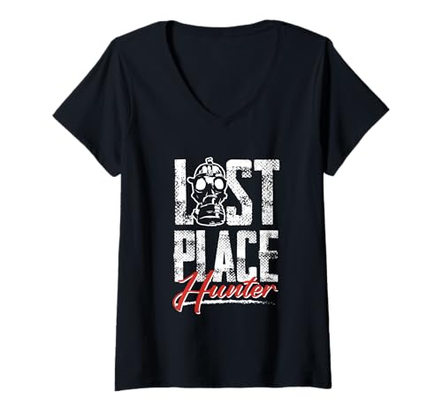 Damen Lost Place Hunter Shirt Exploration Abandoned Orte Urbex T-Shirt mit V-Ausschnitt Damen Lost Place Hunter Shirt Exploration Abandoned Orte Urbex T-Shirt mit V-Ausschnitt von Urban Explorer Abandoned Lost Places Adventure