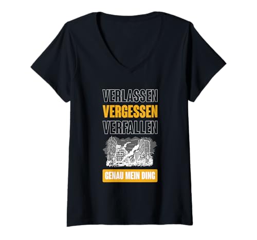 Damen Lost Place Urbexer Shirt Exploration Abandoned Orte Urbex T-Shirt mit V-Ausschnitt Damen Lost Place Urbexer Shirt Exploration Abandoned Orte Urbex T-Shirt mit V-Ausschnitt von Urban Explorer Abandoned Lost Places Adventure