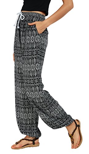 Urban GoCo Damen Haremshose Boho Hippie Hose (L, #1) von Urban GoCo