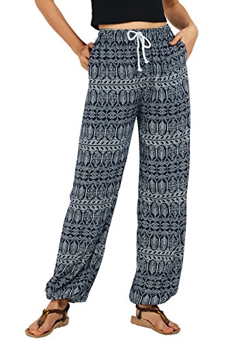 Urban GoCo Damen Haremshose Boho Hippie Hose (M, 2) von Urban GoCo