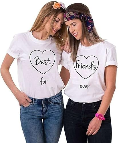 Beste Freundin Damen T-Shirt Beste Friends for Ever BFF - 1x Tshirt Friends Weiß L von Urban Kingz