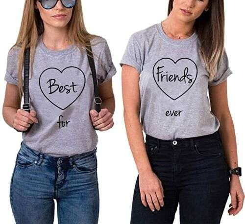 Beste Freundin Damen T-Shirt Beste Friends for Ever BFF - 1x Tshirt Best Grau S von Urban Kingz