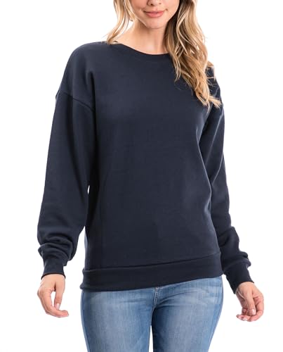 Urban Look Damen-Sweatshirt mit Fleecefutter - Blau - X-Groß von Urban Look