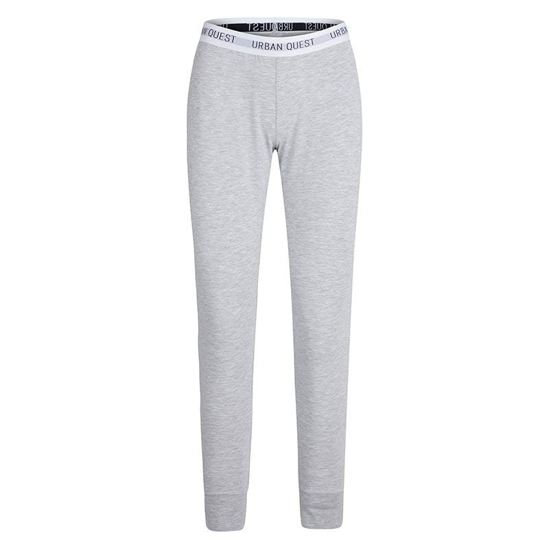 Urban Quest Bamboo Women Sweat Leggings, Farbe: Grau, Größe: L, Damen von Urban Quest