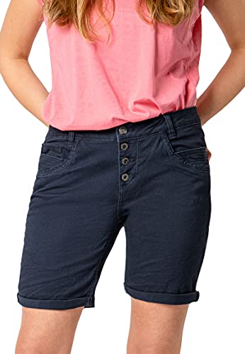 Urban Surface Damen Stoff Bermuda Shorts aus Stretch-Twill Dark-Blue M von Urban Surface