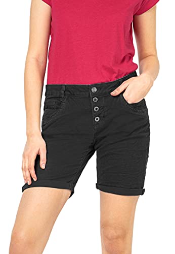 Urban Surface Damen Stoff Bermuda Shorts aus Stretch-Twill Dark-Grey L von Urban Surface