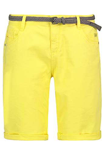 Urban Surface Damen Bermuda Shorts mit Flechtgürtel Yellow XS von Urban Surface