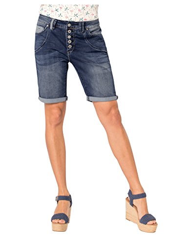 Urban Surface Damen Jeans Bermuda Shorts mit Knopfleiste Blue L von Urban Surface