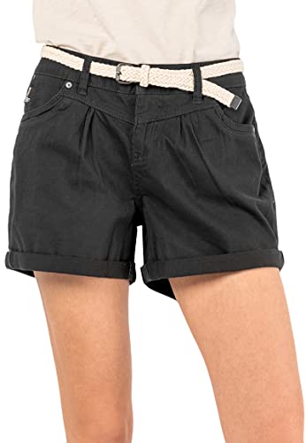 Urban Surface Damen Shorts mit schmalem Gürtel Kurze Hose Dark-Grey S von Urban Surface