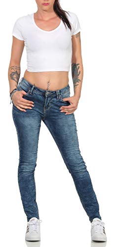 Urban Surface Damen Skinny Jeanshose Röhrenjeans Stretch Jegging Damenhose 79 (L, Middle Blue) von Urban Surface