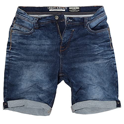 Urban Surface Herren Joggshorts LUS-136 Sweat-Bermuda in Jeans-Optik Middle Blue Denim W34 von Urban Surface