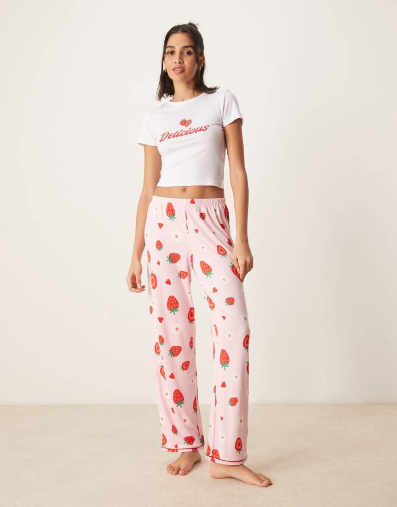 Urban Threads - Hose mit Erdbeermuster, Kombiteil-Bunt von Urban Threads