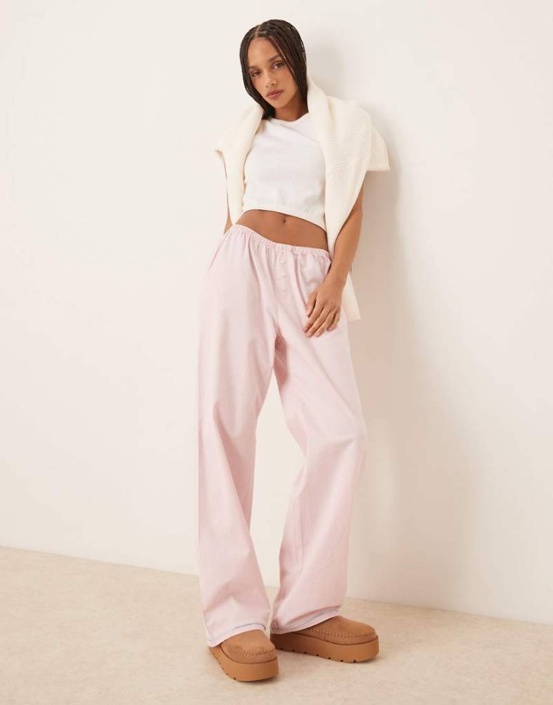 Urban Threads - Mix and Match - Hose aus Webstoff in Rosa gestreift von Urban Threads
