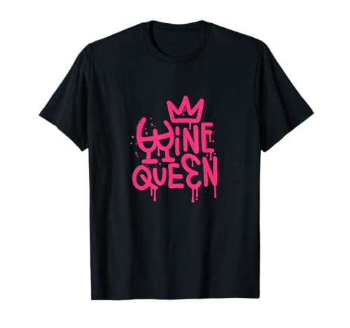 Weinkönigin - Urbanes Graffiti - Straßenkunst - Farbe Rosa - Mädchen T-Shirt von Urban graffiti - Wine queen - Street-art