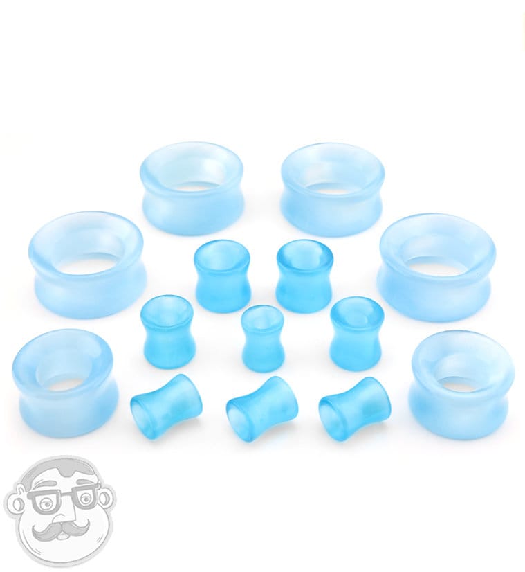Aqua Cat Es Eye Glas Konkave Tunnel Plugs - Größen/Gauges | 0G 1 Inch Neu von UrbanBodyJewelry