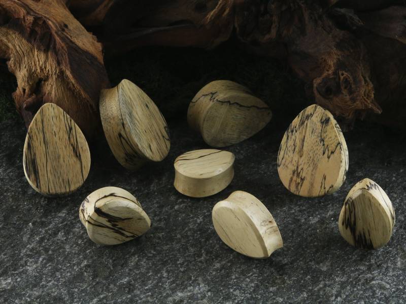 Tamarind Holz Teardrop Plugs - Double Flare | 0G 1 & 1/2" Verkauft in Paaren Neu von UrbanBodyJewelry