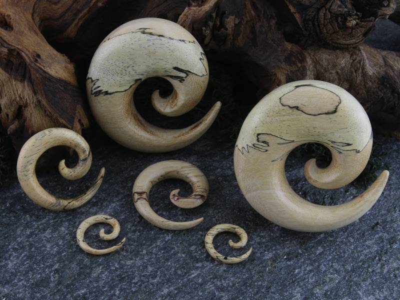 Tamarinden Holz Spiralen Plugs Größen/Gauges | 8G Bis 3/4" - Neu von UrbanBodyJewelry