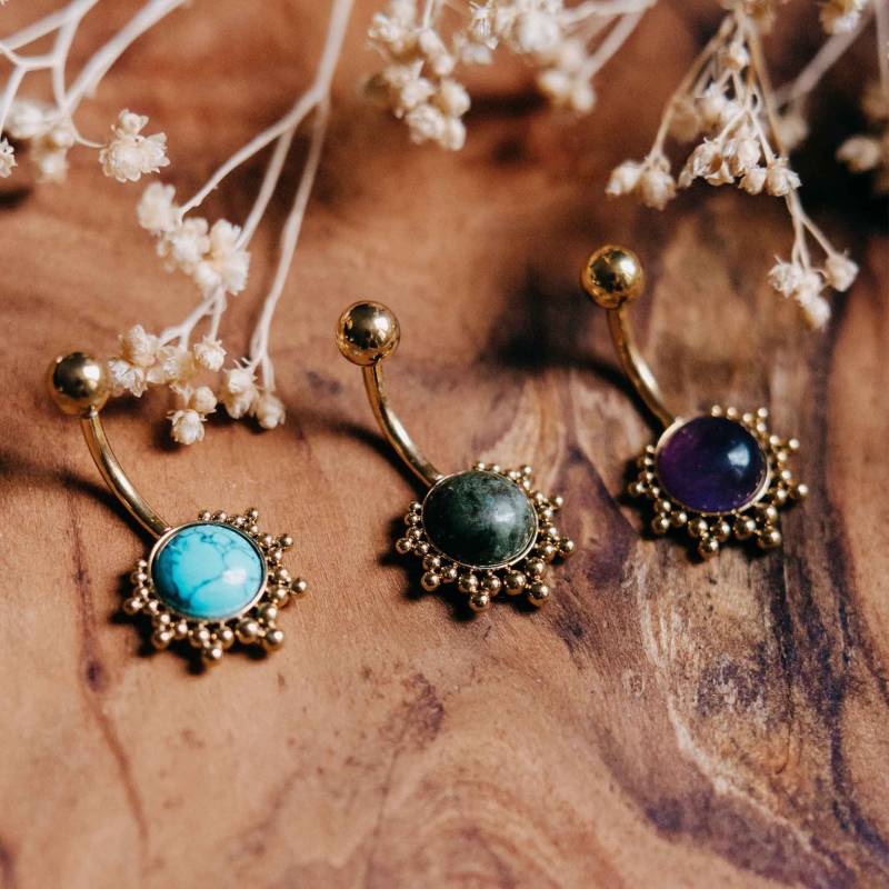 Bauchnabelpiercing Girish Gold // Hippie Boho Bohemian Fee Elfe Mandala India von UrbanBohoCraft