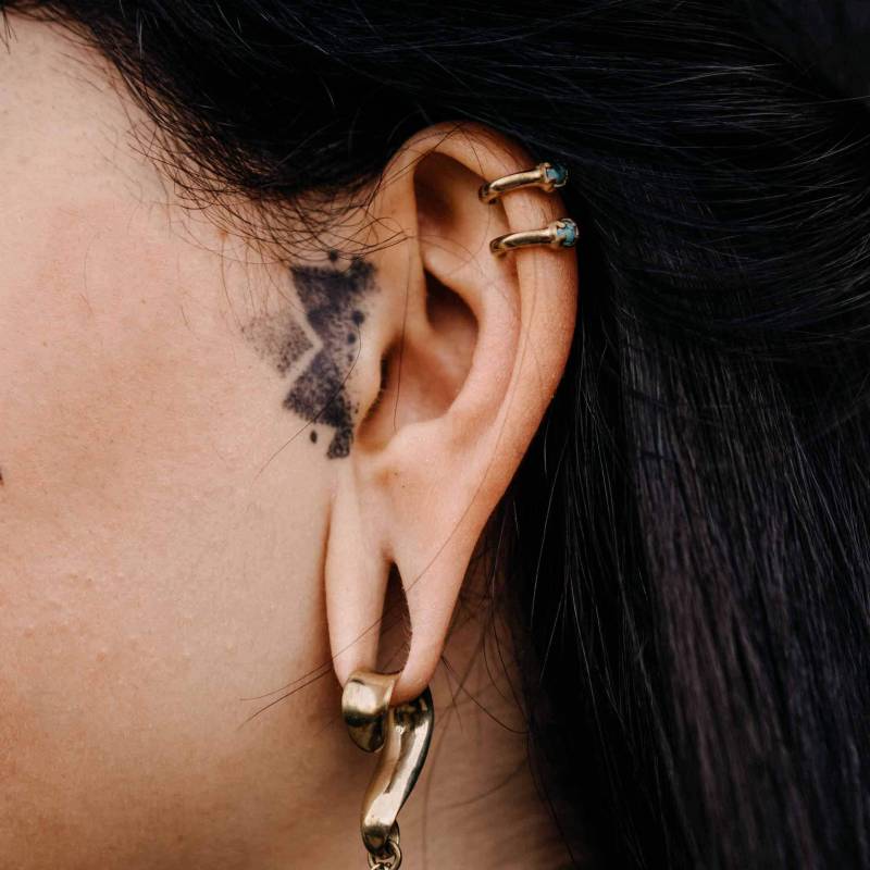 Ear Cuff Flower Of Life Silver Large // Clamp, Cuff, Clip, Helix, Fake Piercing, Boho, Hippie, Gift von UrbanBohoCraft