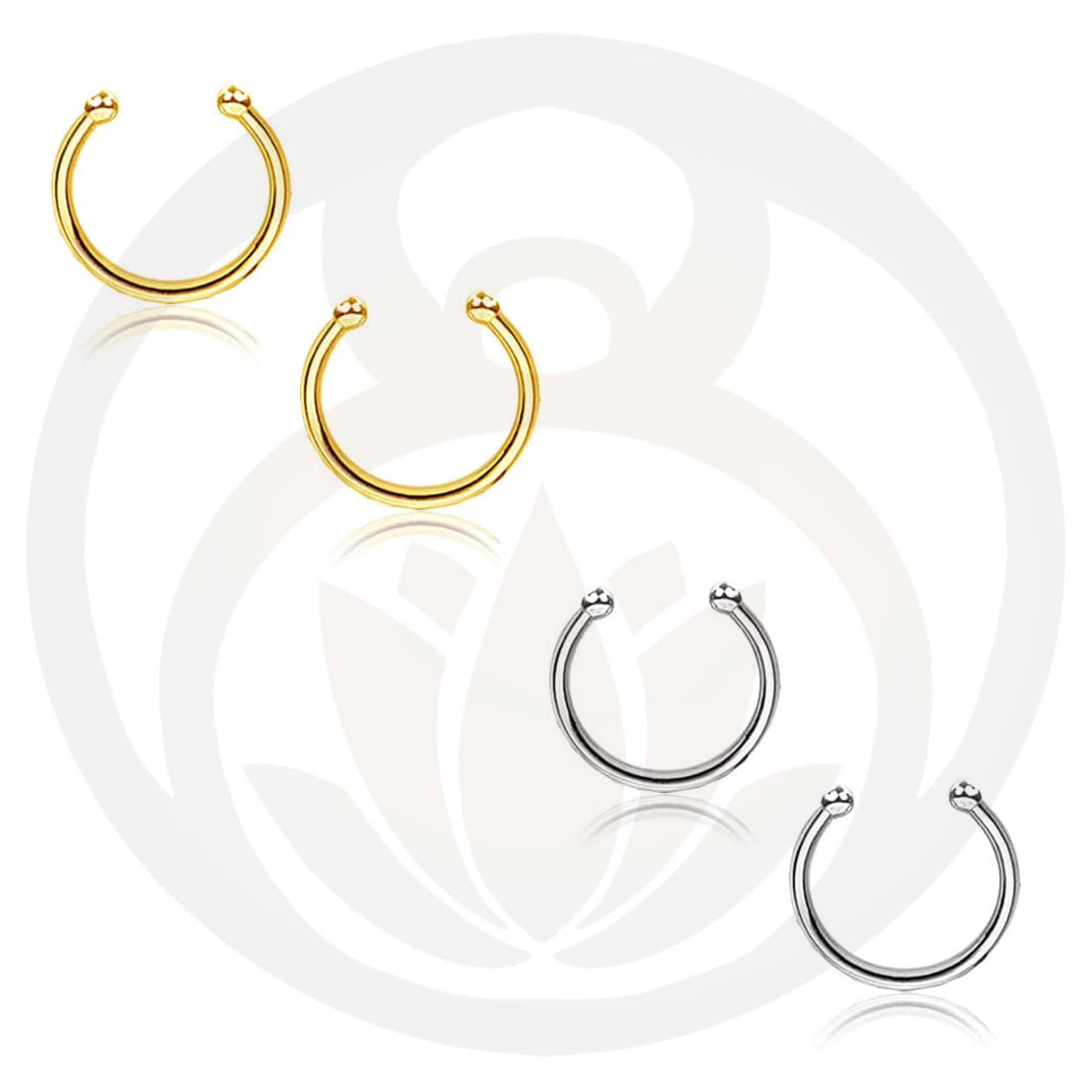 Fake Septum Minimal Gold/Silber von UrbanBohoCraft