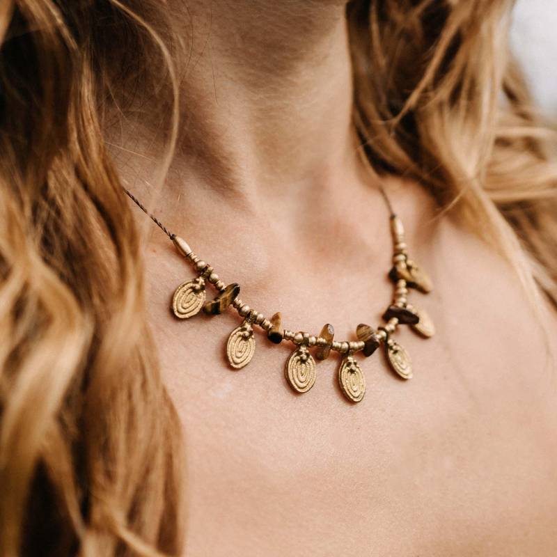 Halskette Amariel Gold Tigerauge von UrbanBohoCraft