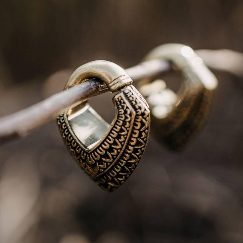 Ohrgewichte Alpin Gold // Gedehnte Ohren, Boho, Hippie, Mandala, Chunky, Bohostyle, Bohemian, Hippiestyle von UrbanBohoCraft