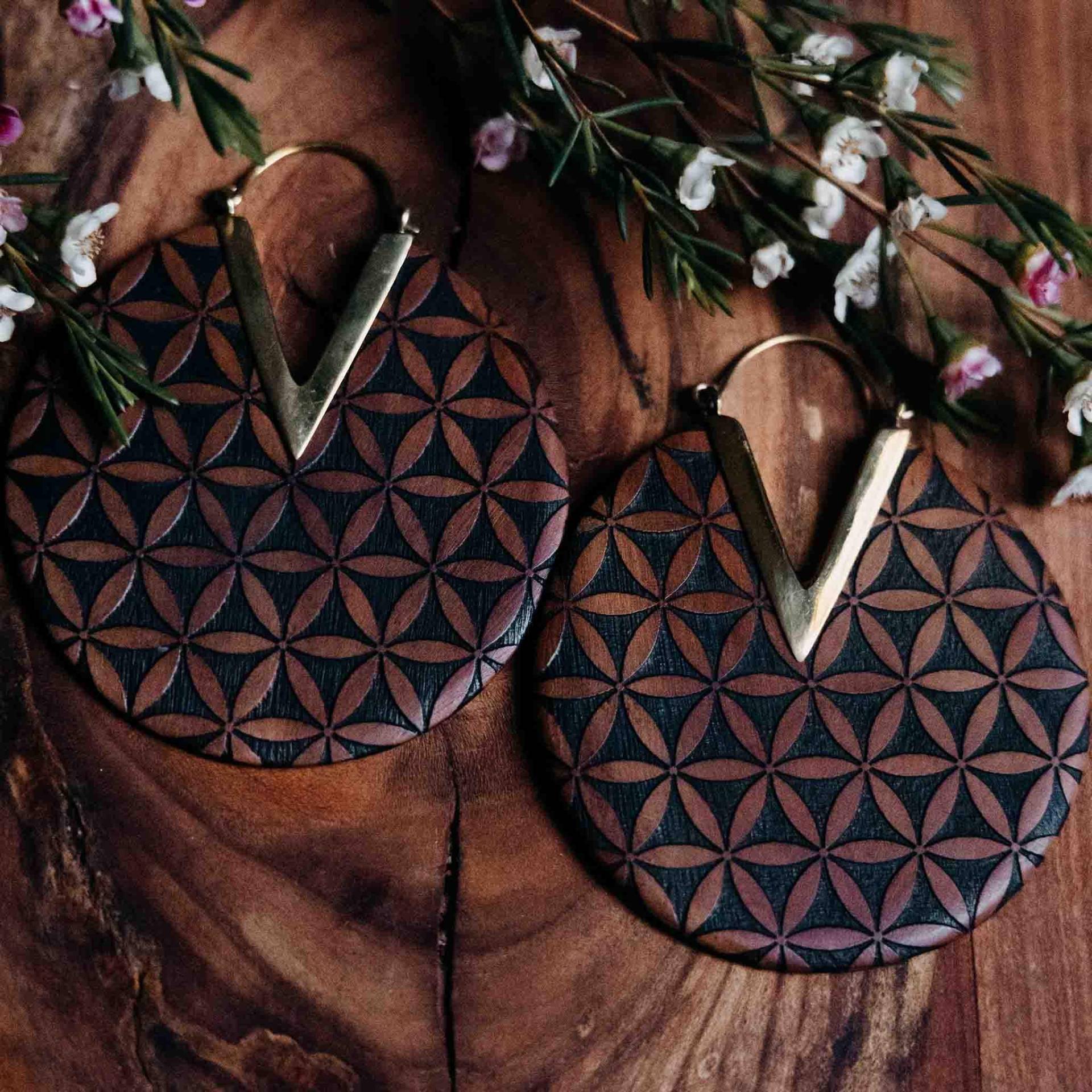 Ohrringe Kapua Holz von UrbanBohoCraft